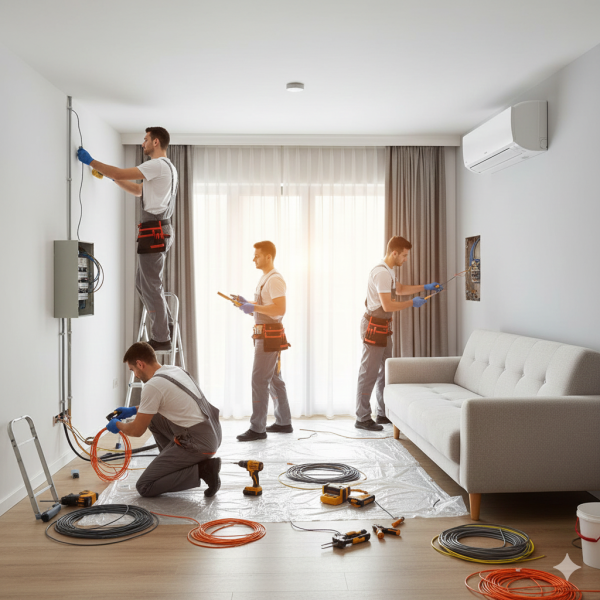 Villanyszerelés – teljes körű kivitelezés